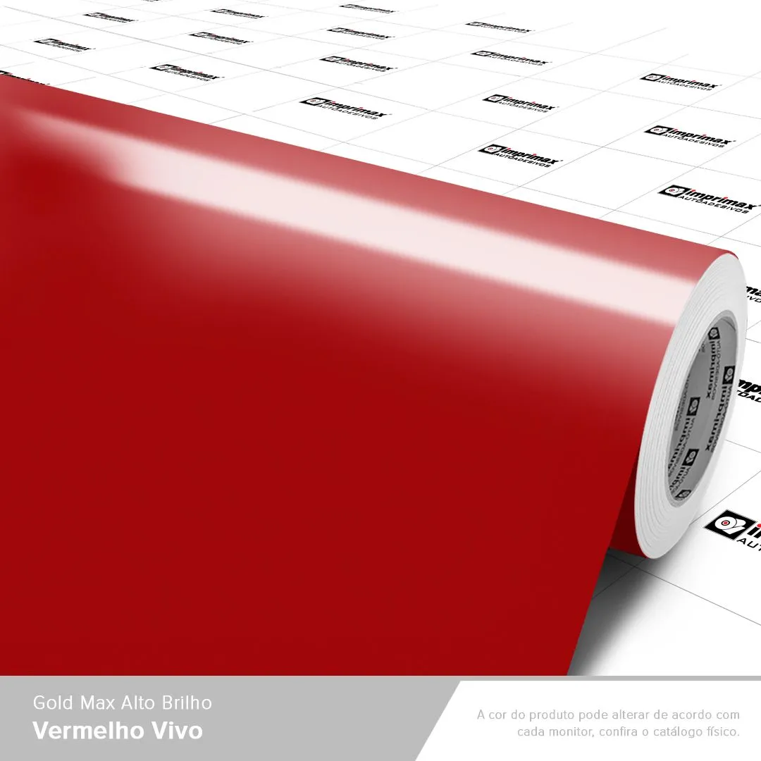 VINIL GOLD MAX ALTO BRILHO VERMELHO VIVO